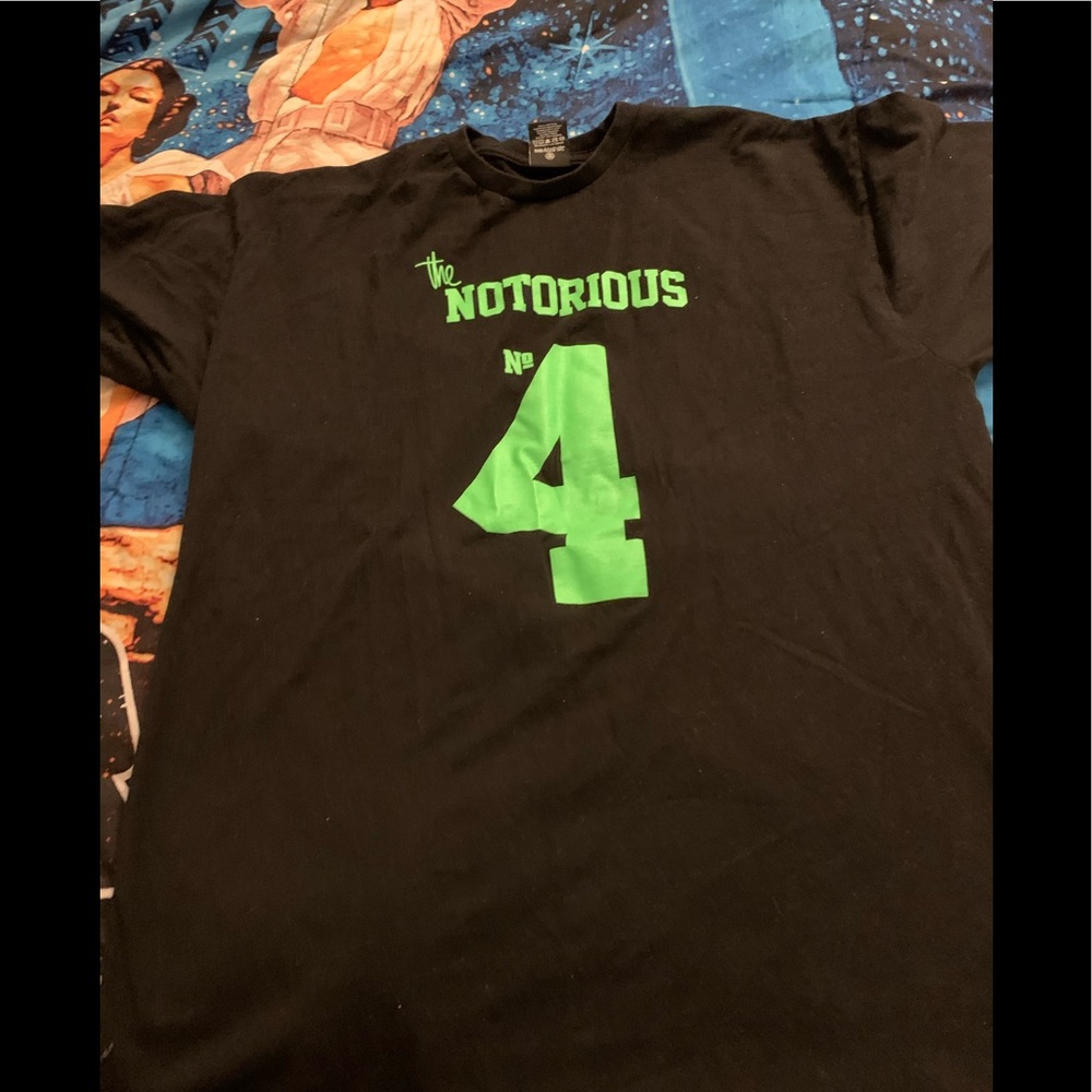 Stussy black and neon green shirt